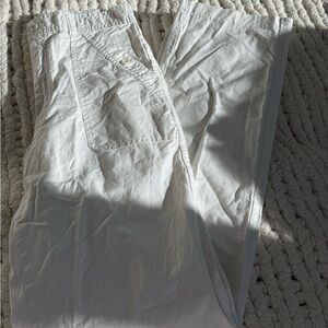 White High Waisted Pants